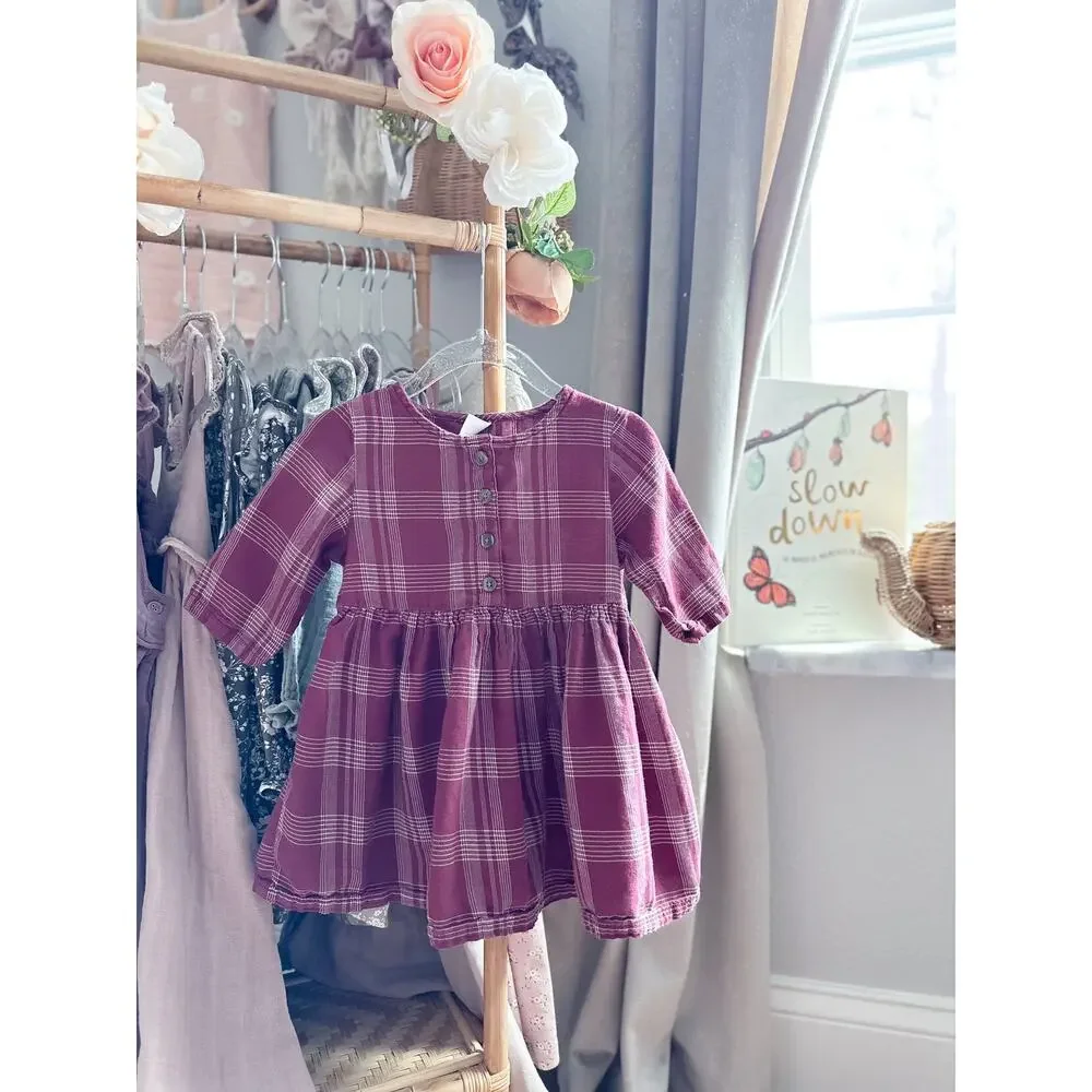 When The Leaves Begin To Fall Old Navy Burgundy Plaid Shirt Dress